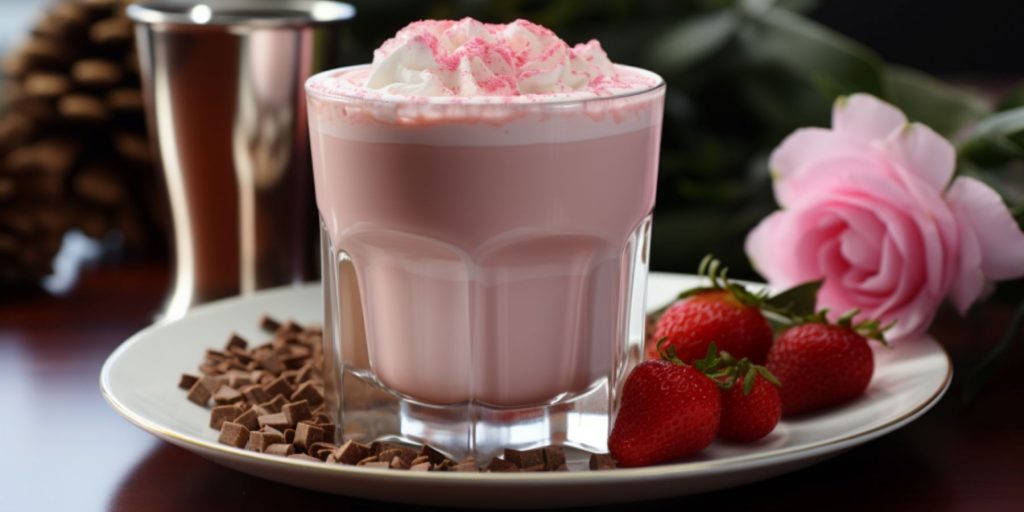 Pink Squirrel Cocktail - A visually stunning Pink Mudslide cocktail, enticing with its vibrant colour and layers.