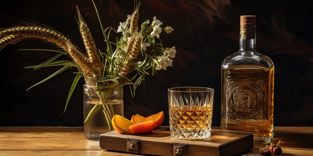 Single malt whisky and Old Fashioned cocktail