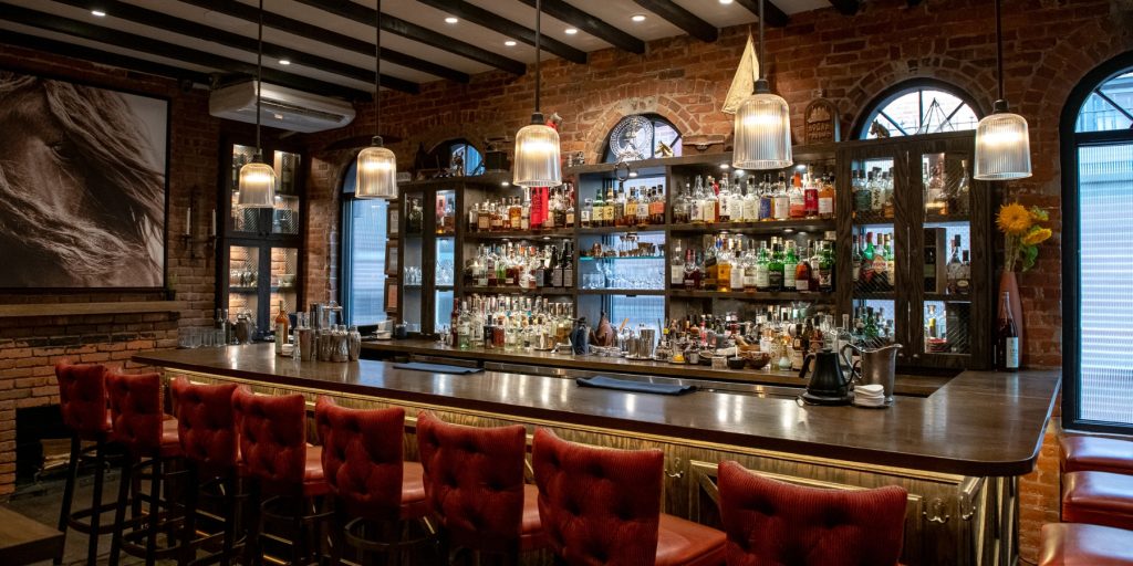 Interior of Martiny's cocktail bar in New York